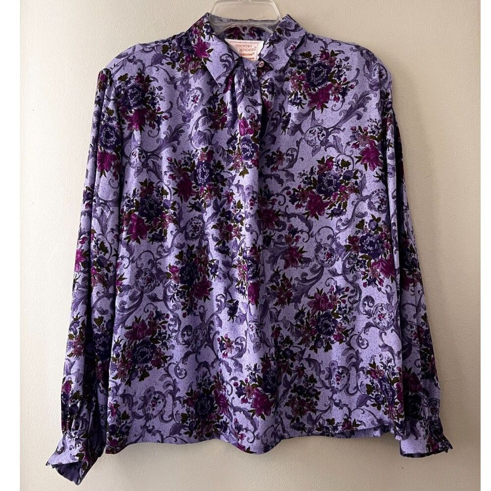 Vintage Pendleton Country Sophisticates Made in USA Long Sleeve Purple Shirt 14